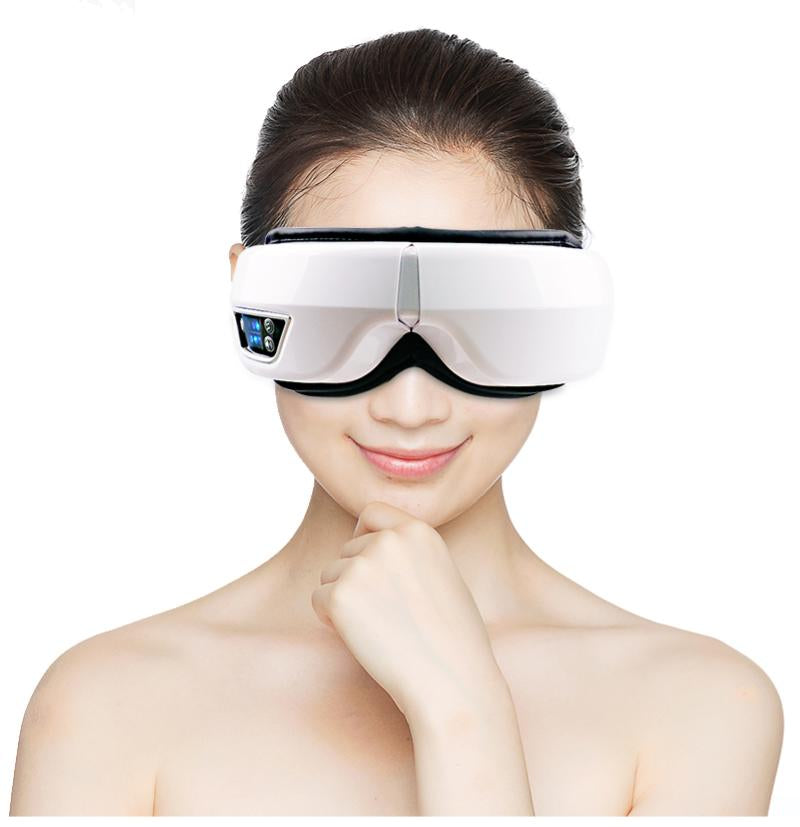 Foldable Eye Massager with Vibration, Airbag Pressure, Hot Compress & Bluetooth Music