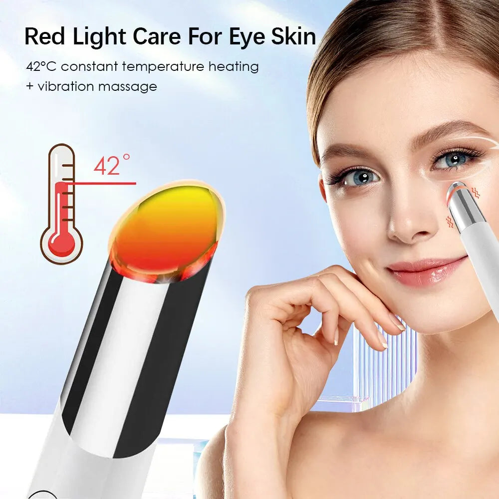 Eye Massager with Heating, Vibration, and Skin Care for Dark Circles & Eye Bags