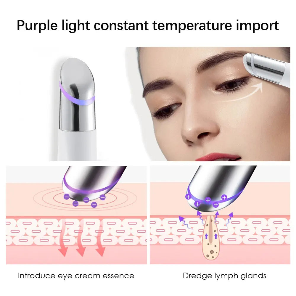 Eye Massager with Heating, Vibration, and Skin Care for Dark Circles & Eye Bags